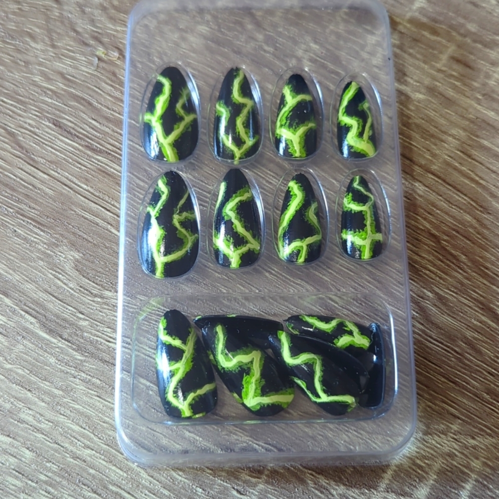 Neon Green Lighting Bolt